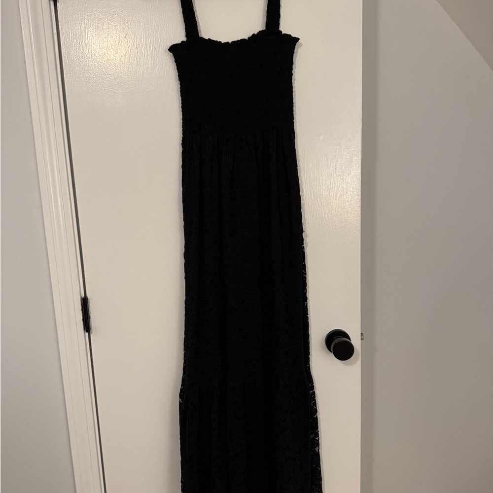 Hill House Anjuli Black Lace Maxi Dress